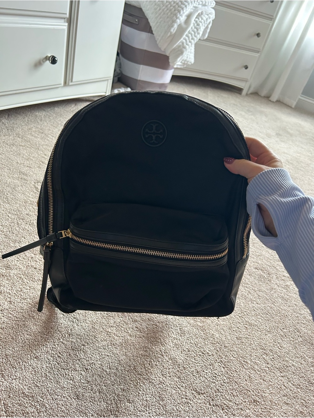 Tory Burch Black Backpack
